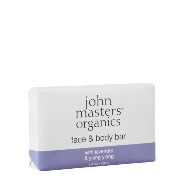 John Masters Organics Face & Body Bar Lavender & Ylang Ylang, Seife 128g