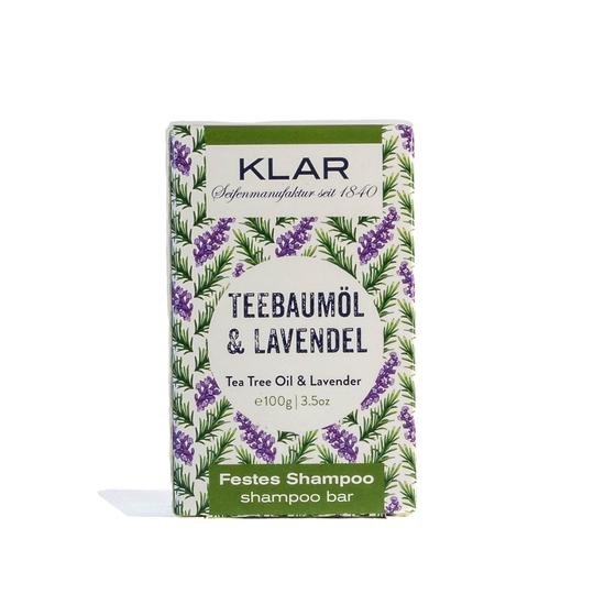 Klar Festes Shampoo Teebaum&ouml;l &amp; Lavendel 100g