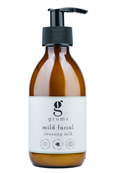 GRUMS Mild Facial Cleansing Milk, Reinigungsmilch 200ml