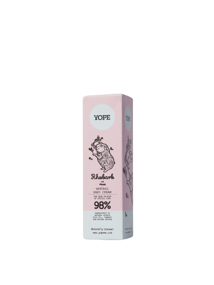 YOPE Natural Hand Cream Rhubarb and Rose 50ml