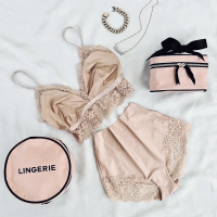 bag-all Lingerie bag pink round/Dessoustasche pink rund