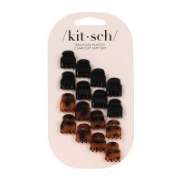 kitsch Mini Claw Clips Set, Black & Tortoise 12 Stück