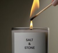 salt & stone candle Fig & Violet 240g