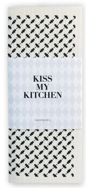 Kiss My Kitchen Household Cloth Pali Pur White/Black, Schwammtuch 1 Stück